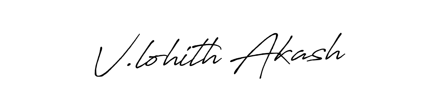 It looks lik you need a new signature style for name V.lohith Akash. Design unique handwritten (Antro_Vectra_Bolder) signature with our free signature maker in just a few clicks. V.lohith Akash signature style 7 images and pictures png