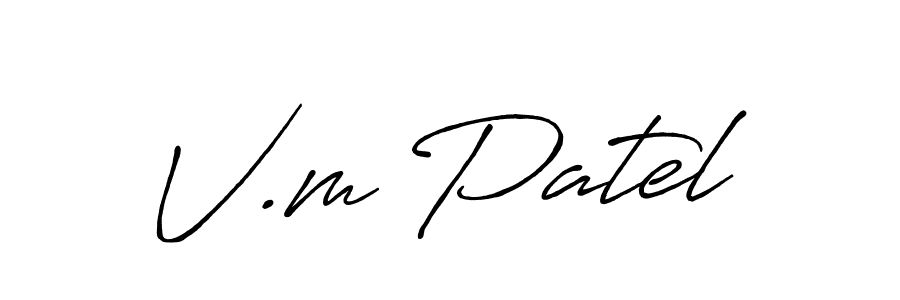 Once you've used our free online signature maker to create your best signature Antro_Vectra_Bolder style, it's time to enjoy all of the benefits that V.m Patel name signing documents. V.m Patel signature style 7 images and pictures png