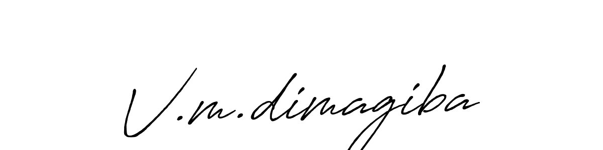 V.m.dimagiba stylish signature style. Best Handwritten Sign (Antro_Vectra_Bolder) for my name. Handwritten Signature Collection Ideas for my name V.m.dimagiba. V.m.dimagiba signature style 7 images and pictures png
