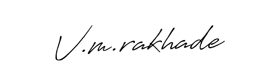 V.m.rakhade stylish signature style. Best Handwritten Sign (Antro_Vectra_Bolder) for my name. Handwritten Signature Collection Ideas for my name V.m.rakhade. V.m.rakhade signature style 7 images and pictures png