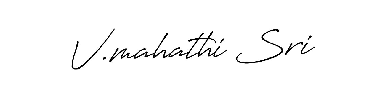 Also You can easily find your signature by using the search form. We will create V.mahathi Sri name handwritten signature images for you free of cost using Antro_Vectra_Bolder sign style. V.mahathi Sri signature style 7 images and pictures png