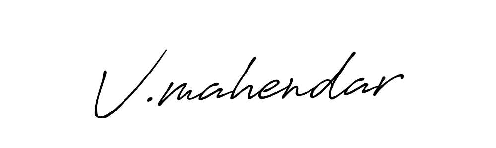 How to make V.mahendar name signature. Use Antro_Vectra_Bolder style for creating short signs online. This is the latest handwritten sign. V.mahendar signature style 7 images and pictures png