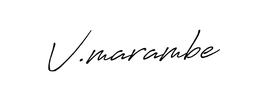 Use a signature maker to create a handwritten signature online. With this signature software, you can design (Antro_Vectra_Bolder) your own signature for name V.marambe. V.marambe signature style 7 images and pictures png