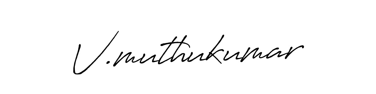 V.muthukumar stylish signature style. Best Handwritten Sign (Antro_Vectra_Bolder) for my name. Handwritten Signature Collection Ideas for my name V.muthukumar. V.muthukumar signature style 7 images and pictures png