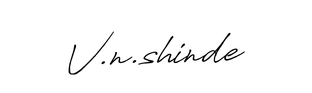 Design your own signature with our free online signature maker. With this signature software, you can create a handwritten (Antro_Vectra_Bolder) signature for name V.n.shinde. V.n.shinde signature style 7 images and pictures png