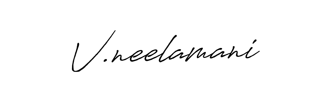 It looks lik you need a new signature style for name V.neelamani. Design unique handwritten (Antro_Vectra_Bolder) signature with our free signature maker in just a few clicks. V.neelamani signature style 7 images and pictures png