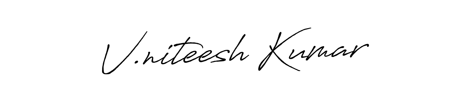 This is the best signature style for the V.niteesh Kumar name. Also you like these signature font (Antro_Vectra_Bolder). Mix name signature. V.niteesh Kumar signature style 7 images and pictures png