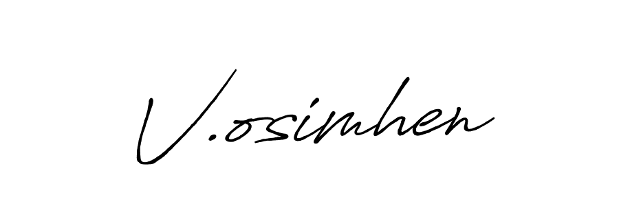 You should practise on your own different ways (Antro_Vectra_Bolder) to write your name (V.osimhen) in signature. don't let someone else do it for you. V.osimhen signature style 7 images and pictures png