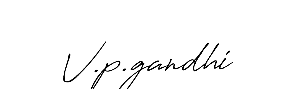 Use a signature maker to create a handwritten signature online. With this signature software, you can design (Antro_Vectra_Bolder) your own signature for name V.p.gandhi. V.p.gandhi signature style 7 images and pictures png