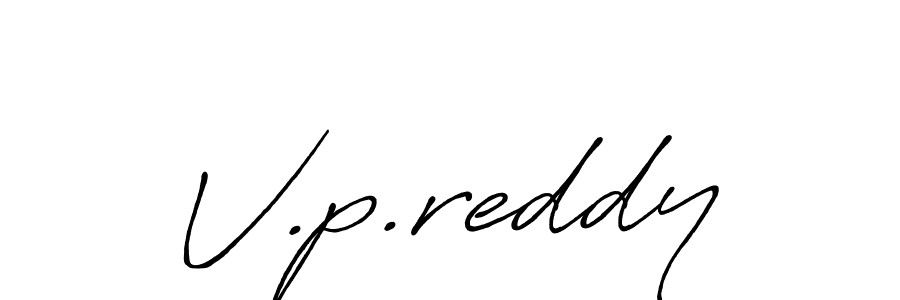 Use a signature maker to create a handwritten signature online. With this signature software, you can design (Antro_Vectra_Bolder) your own signature for name V.p.reddy. V.p.reddy signature style 7 images and pictures png