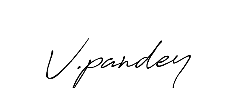 Similarly Antro_Vectra_Bolder is the best handwritten signature design. Signature creator online .You can use it as an online autograph creator for name V.pandey. V.pandey signature style 7 images and pictures png