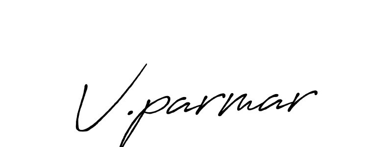 Also we have V.parmar name is the best signature style. Create professional handwritten signature collection using Antro_Vectra_Bolder autograph style. V.parmar signature style 7 images and pictures png