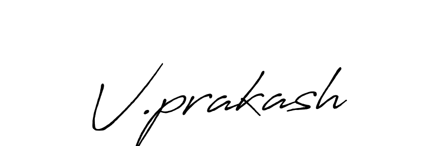 Design your own signature with our free online signature maker. With this signature software, you can create a handwritten (Antro_Vectra_Bolder) signature for name V.prakash. V.prakash signature style 7 images and pictures png