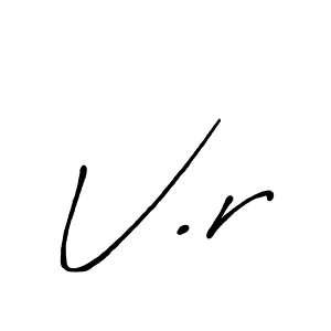 Also we have V.r name is the best signature style. Create professional handwritten signature collection using Antro_Vectra_Bolder autograph style. V.r signature style 7 images and pictures png