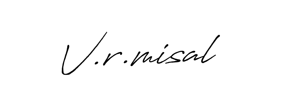 Use a signature maker to create a handwritten signature online. With this signature software, you can design (Antro_Vectra_Bolder) your own signature for name V.r.misal. V.r.misal signature style 7 images and pictures png