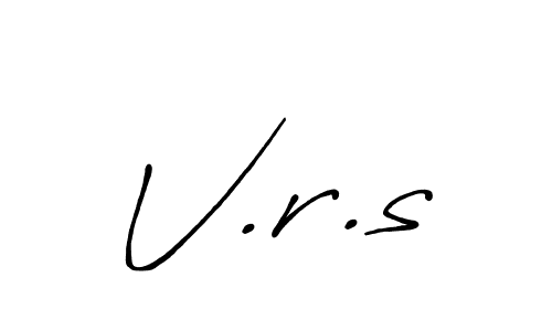 This is the best signature style for the V.r.s name. Also you like these signature font (Antro_Vectra_Bolder). Mix name signature. V.r.s signature style 7 images and pictures png