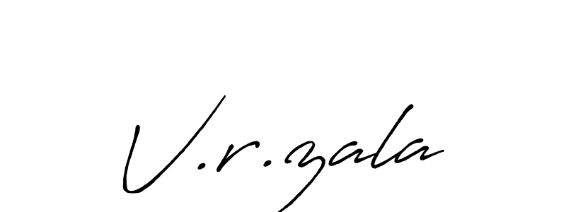Also You can easily find your signature by using the search form. We will create V.r.zala name handwritten signature images for you free of cost using Antro_Vectra_Bolder sign style. V.r.zala signature style 7 images and pictures png