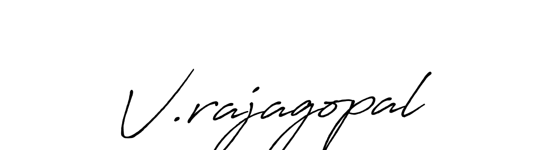 Create a beautiful signature design for name V.rajagopal. With this signature (Antro_Vectra_Bolder) fonts, you can make a handwritten signature for free. V.rajagopal signature style 7 images and pictures png
