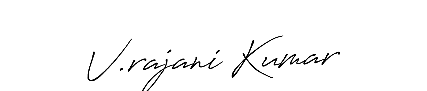 How to make V.rajani Kumar signature? Antro_Vectra_Bolder is a professional autograph style. Create handwritten signature for V.rajani Kumar name. V.rajani Kumar signature style 7 images and pictures png