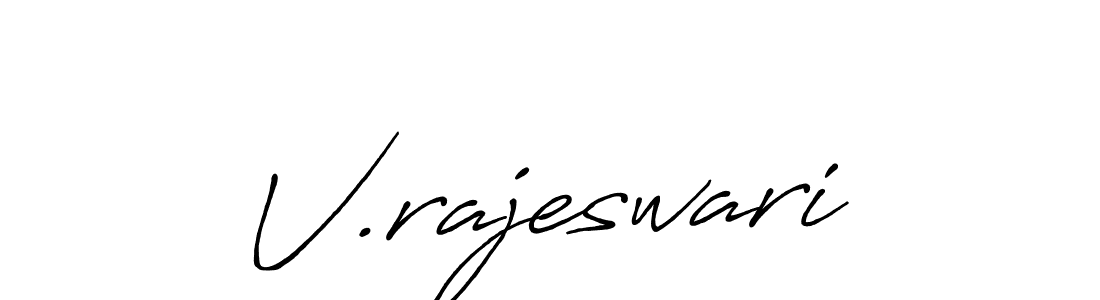 Create a beautiful signature design for name V.rajeswari. With this signature (Antro_Vectra_Bolder) fonts, you can make a handwritten signature for free. V.rajeswari signature style 7 images and pictures png