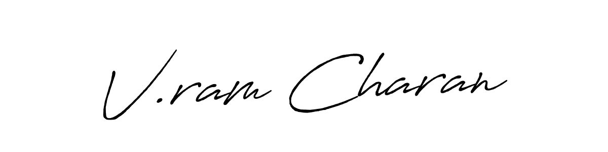 Once you've used our free online signature maker to create your best signature Antro_Vectra_Bolder style, it's time to enjoy all of the benefits that V.ram Charan name signing documents. V.ram Charan signature style 7 images and pictures png