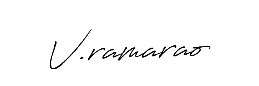 The best way (Antro_Vectra_Bolder) to make a short signature is to pick only two or three words in your name. The name V.ramarao include a total of six letters. For converting this name. V.ramarao signature style 7 images and pictures png