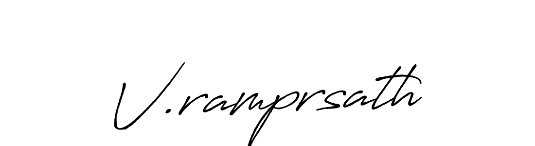 if you are searching for the best signature style for your name V.ramprsath. so please give up your signature search. here we have designed multiple signature styles  using Antro_Vectra_Bolder. V.ramprsath signature style 7 images and pictures png