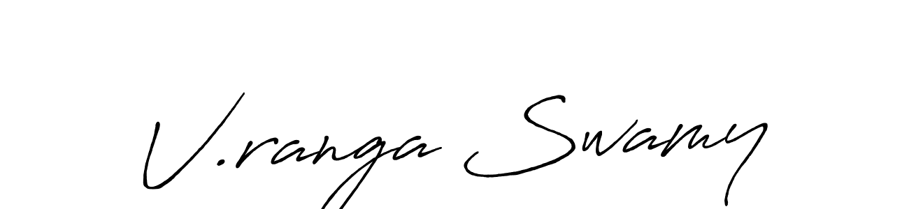 Design your own signature with our free online signature maker. With this signature software, you can create a handwritten (Antro_Vectra_Bolder) signature for name V.ranga Swamy. V.ranga Swamy signature style 7 images and pictures png