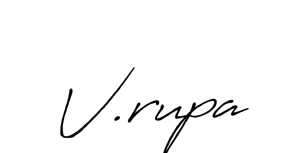 V.rupa stylish signature style. Best Handwritten Sign (Antro_Vectra_Bolder) for my name. Handwritten Signature Collection Ideas for my name V.rupa. V.rupa signature style 7 images and pictures png