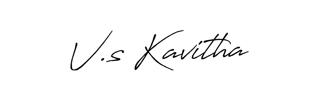 Also You can easily find your signature by using the search form. We will create V.s Kavitha name handwritten signature images for you free of cost using Antro_Vectra_Bolder sign style. V.s Kavitha signature style 7 images and pictures png