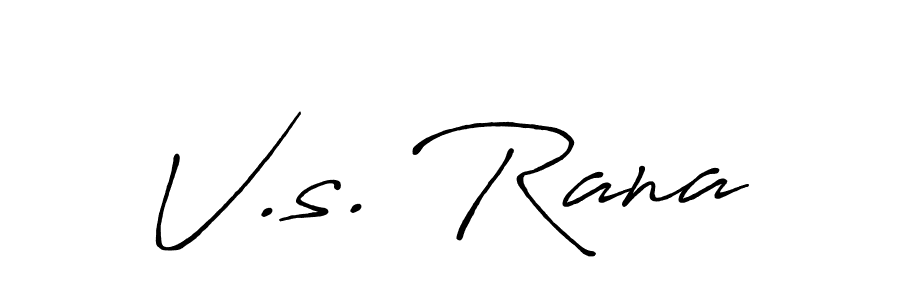 How to make V.s. Rana name signature. Use Antro_Vectra_Bolder style for creating short signs online. This is the latest handwritten sign. V.s. Rana signature style 7 images and pictures png