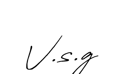 How to make V.s.g name signature. Use Antro_Vectra_Bolder style for creating short signs online. This is the latest handwritten sign. V.s.g signature style 7 images and pictures png