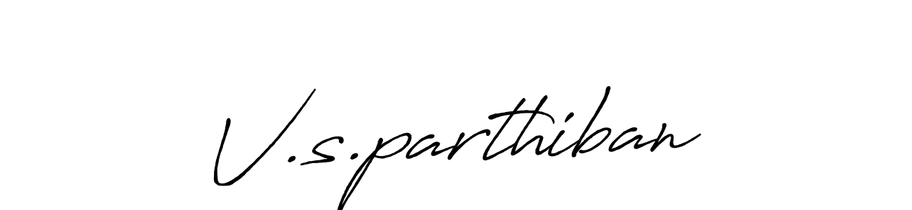 Make a beautiful signature design for name V.s.parthiban. With this signature (Antro_Vectra_Bolder) style, you can create a handwritten signature for free. V.s.parthiban signature style 7 images and pictures png