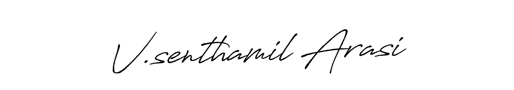 V.senthamil Arasi stylish signature style. Best Handwritten Sign (Antro_Vectra_Bolder) for my name. Handwritten Signature Collection Ideas for my name V.senthamil Arasi. V.senthamil Arasi signature style 7 images and pictures png
