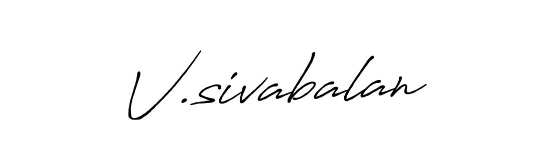 Use a signature maker to create a handwritten signature online. With this signature software, you can design (Antro_Vectra_Bolder) your own signature for name V.sivabalan. V.sivabalan signature style 7 images and pictures png