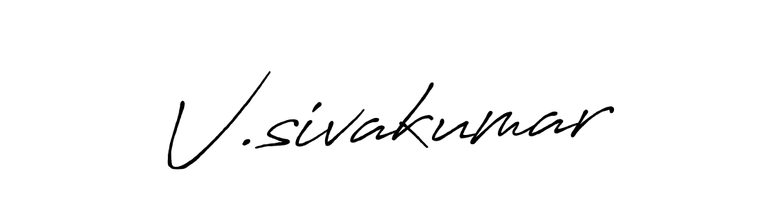 How to make V.sivakumar signature? Antro_Vectra_Bolder is a professional autograph style. Create handwritten signature for V.sivakumar name. V.sivakumar signature style 7 images and pictures png