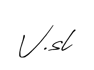 How to Draw V.sl signature style? Antro_Vectra_Bolder is a latest design signature styles for name V.sl. V.sl signature style 7 images and pictures png