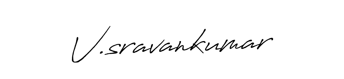 Use a signature maker to create a handwritten signature online. With this signature software, you can design (Antro_Vectra_Bolder) your own signature for name V.sravankumar. V.sravankumar signature style 7 images and pictures png