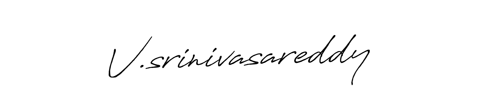 How to make V.srinivasareddy name signature. Use Antro_Vectra_Bolder style for creating short signs online. This is the latest handwritten sign. V.srinivasareddy signature style 7 images and pictures png