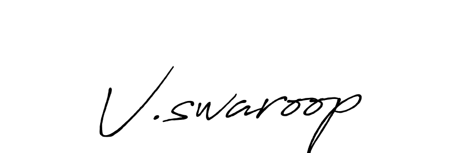 How to make V.swaroop signature? Antro_Vectra_Bolder is a professional autograph style. Create handwritten signature for V.swaroop name. V.swaroop signature style 7 images and pictures png