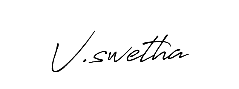 V.swetha stylish signature style. Best Handwritten Sign (Antro_Vectra_Bolder) for my name. Handwritten Signature Collection Ideas for my name V.swetha. V.swetha signature style 7 images and pictures png