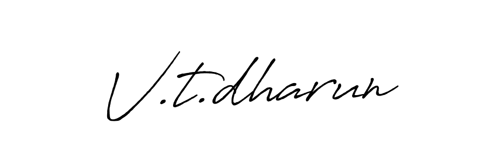 Antro_Vectra_Bolder is a professional signature style that is perfect for those who want to add a touch of class to their signature. It is also a great choice for those who want to make their signature more unique. Get V.t.dharun name to fancy signature for free. V.t.dharun signature style 7 images and pictures png