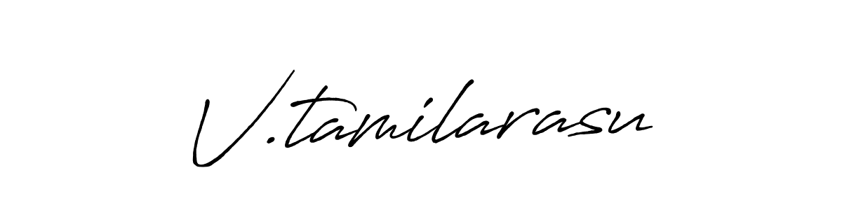 How to make V.tamilarasu name signature. Use Antro_Vectra_Bolder style for creating short signs online. This is the latest handwritten sign. V.tamilarasu signature style 7 images and pictures png