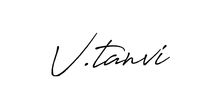 You should practise on your own different ways (Antro_Vectra_Bolder) to write your name (V.tanvi) in signature. don't let someone else do it for you. V.tanvi signature style 7 images and pictures png