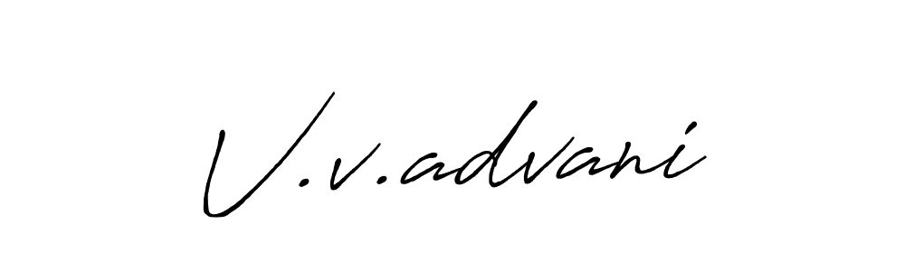 How to make V.v.advani signature? Antro_Vectra_Bolder is a professional autograph style. Create handwritten signature for V.v.advani name. V.v.advani signature style 7 images and pictures png