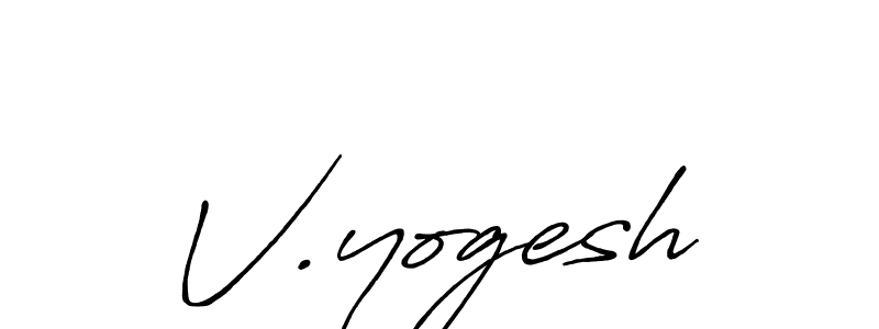 V.yogesh stylish signature style. Best Handwritten Sign (Antro_Vectra_Bolder) for my name. Handwritten Signature Collection Ideas for my name V.yogesh. V.yogesh signature style 7 images and pictures png