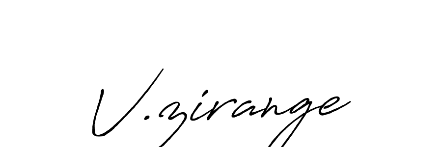 How to make V.zirange signature? Antro_Vectra_Bolder is a professional autograph style. Create handwritten signature for V.zirange name. V.zirange signature style 7 images and pictures png