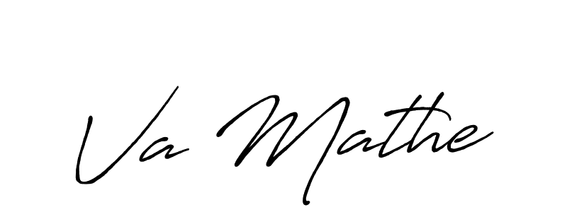 Make a beautiful signature design for name Va Mathe. With this signature (Antro_Vectra_Bolder) style, you can create a handwritten signature for free. Va Mathe signature style 7 images and pictures png