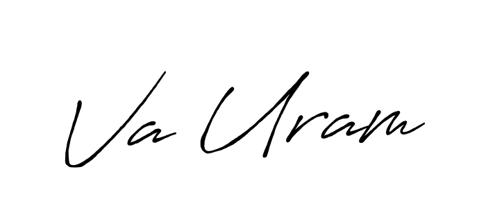 Create a beautiful signature design for name Va Uram. With this signature (Antro_Vectra_Bolder) fonts, you can make a handwritten signature for free. Va Uram signature style 7 images and pictures png