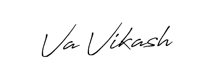 Use a signature maker to create a handwritten signature online. With this signature software, you can design (Antro_Vectra_Bolder) your own signature for name Va Vikash. Va Vikash signature style 7 images and pictures png